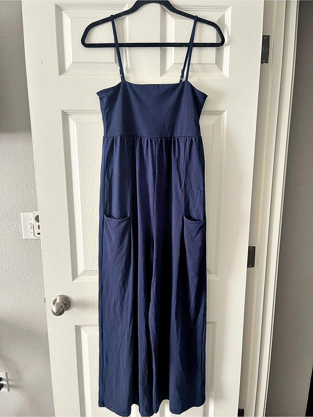 Amazon Womens Overalls Wide Leg One Piece Jumpsuits with Pockets Jumpsuit Blue